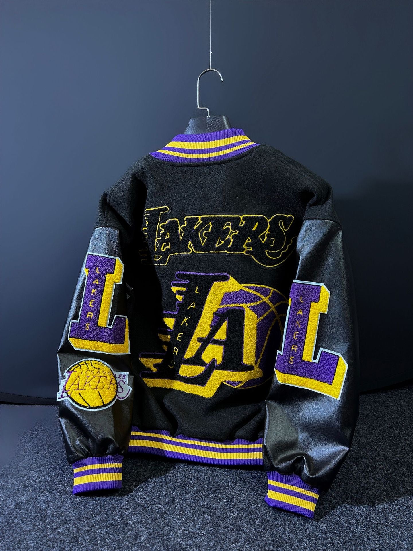 Jaqueta Varsity Los Angeles Lakers – Dupla Face | Oversized Premium