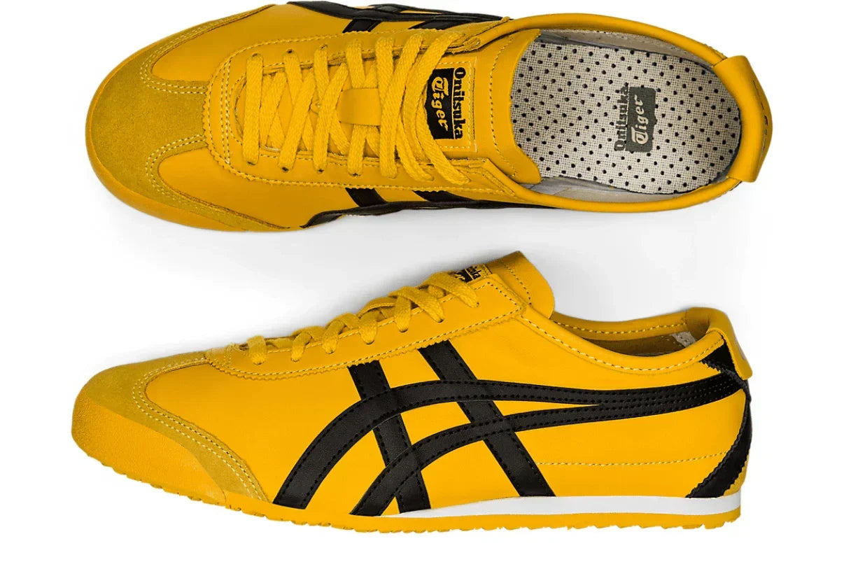 Tênis Onitsuka Tiger Mexico 66 Kill Bill Amarelo detalhe frontal