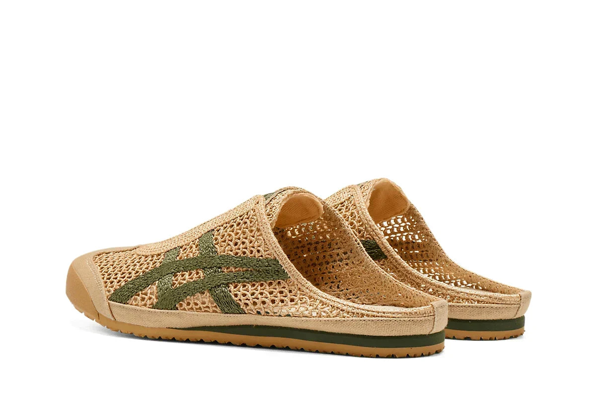Tênis Onitsuka Tiger Mexico 66 Sabot Beige Green Bege detalhe do solado