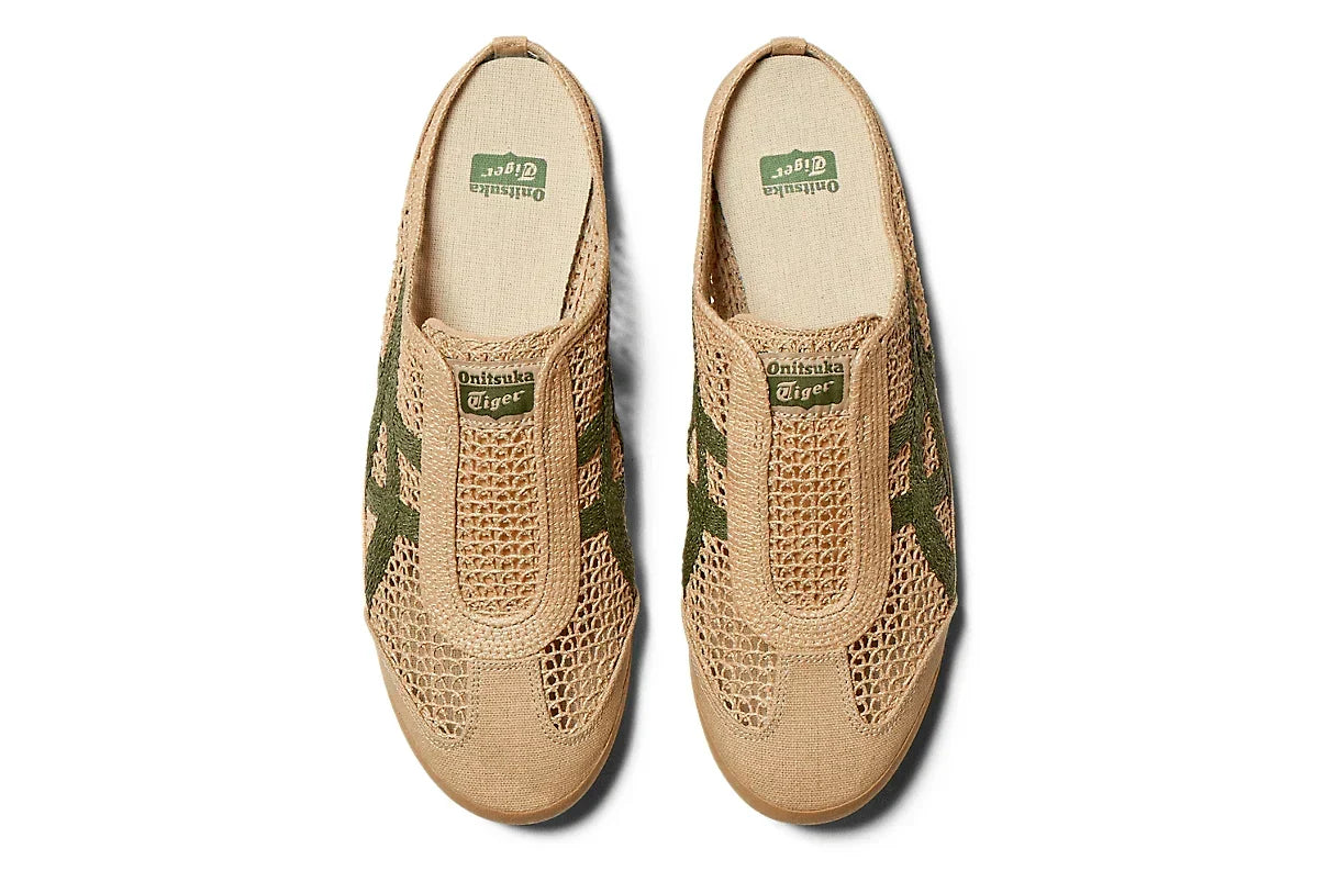 Tênis Onitsuka Tiger Mexico 66 Sabot Beige Green Bege vista traseira