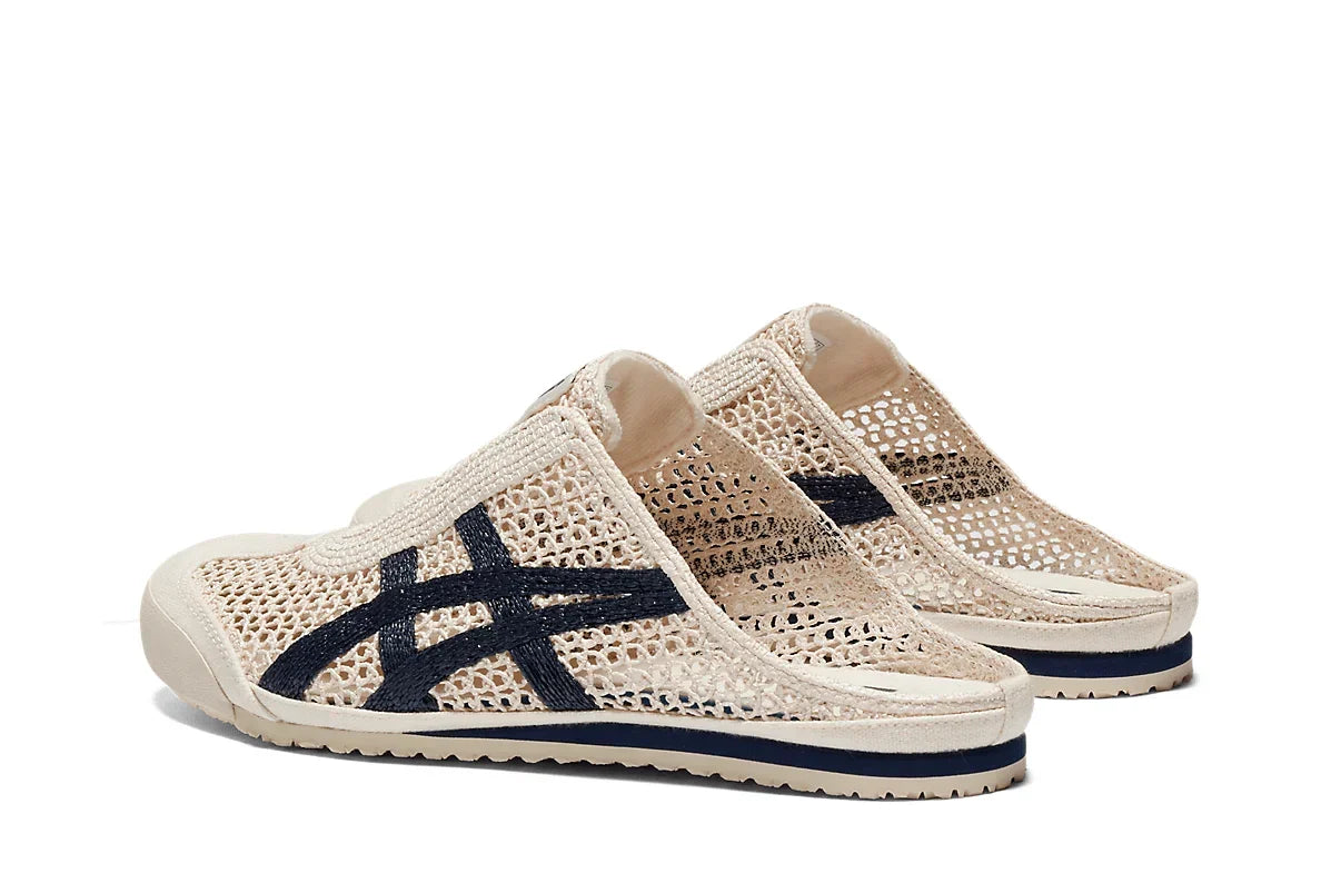 Tênis Onitsuka Tiger Mexico 66 Sabot Birch Peacoat Bege detalhe do solado