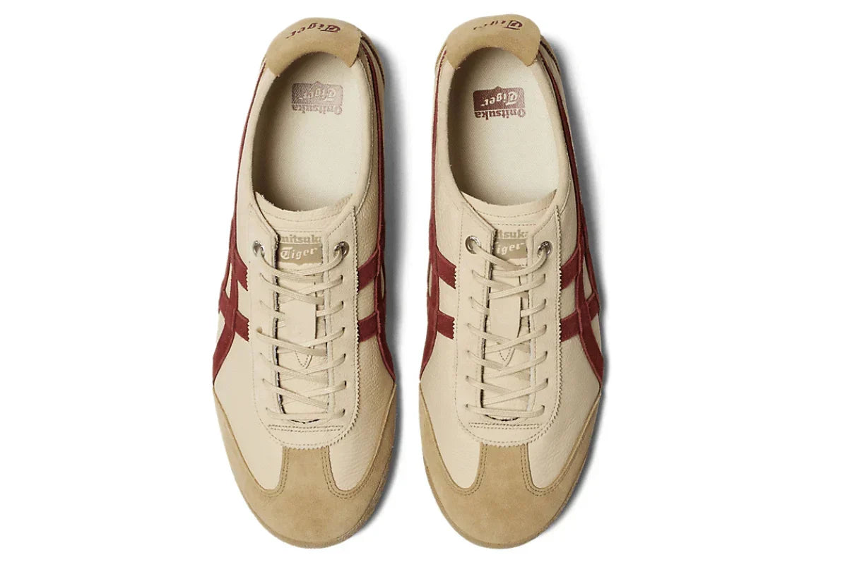 Tênis Onitsuka Tiger Mexico 66 SD Beige Beet Juice Bege vista superior
