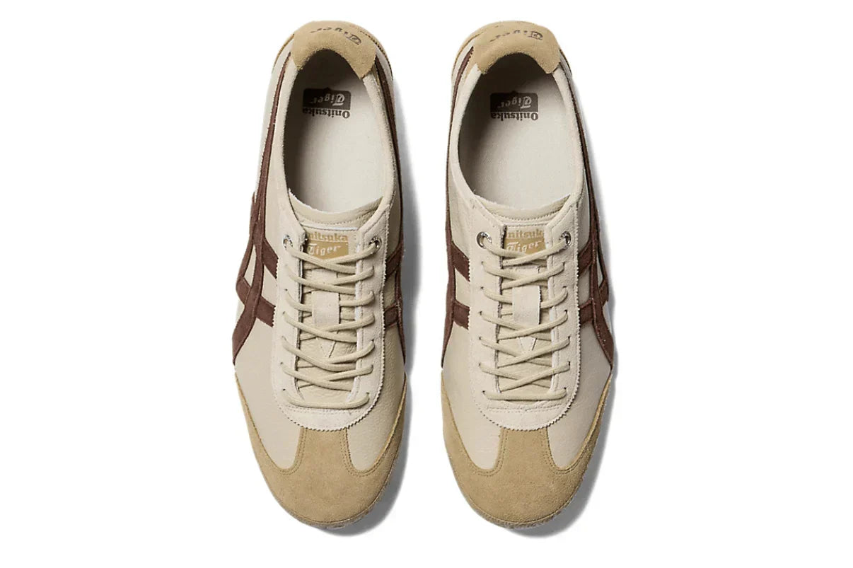 Tênis Onitsuka Tiger Mexico 66 SD Vin Putt Dark Brown Bege detalhe do solado