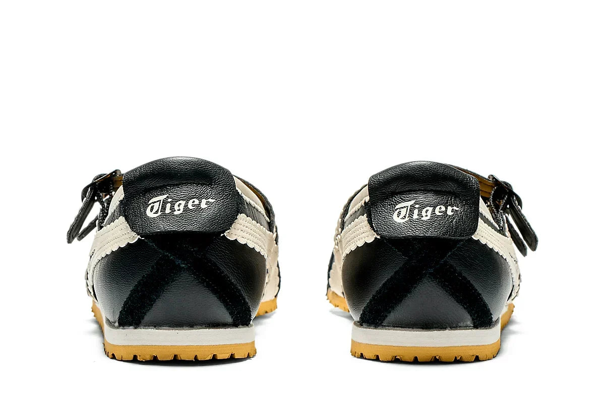 Tênis Onitsuka Tiger Mexico 66 TGRS Black/Cream Preto detalhe frontal
