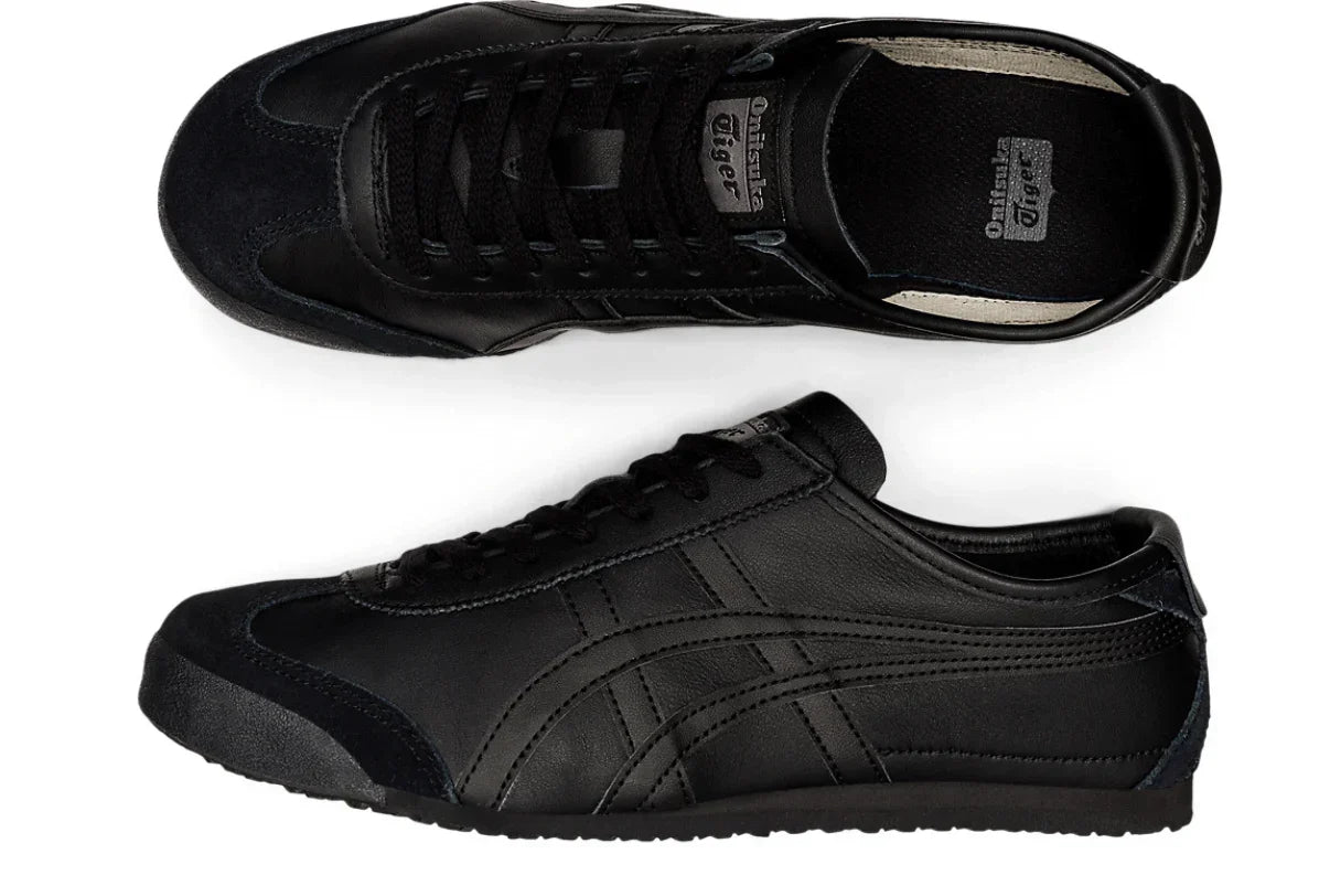 Tênis Onitsuka Tiger Mexico 66 Triple Black Preto detalhe lateral