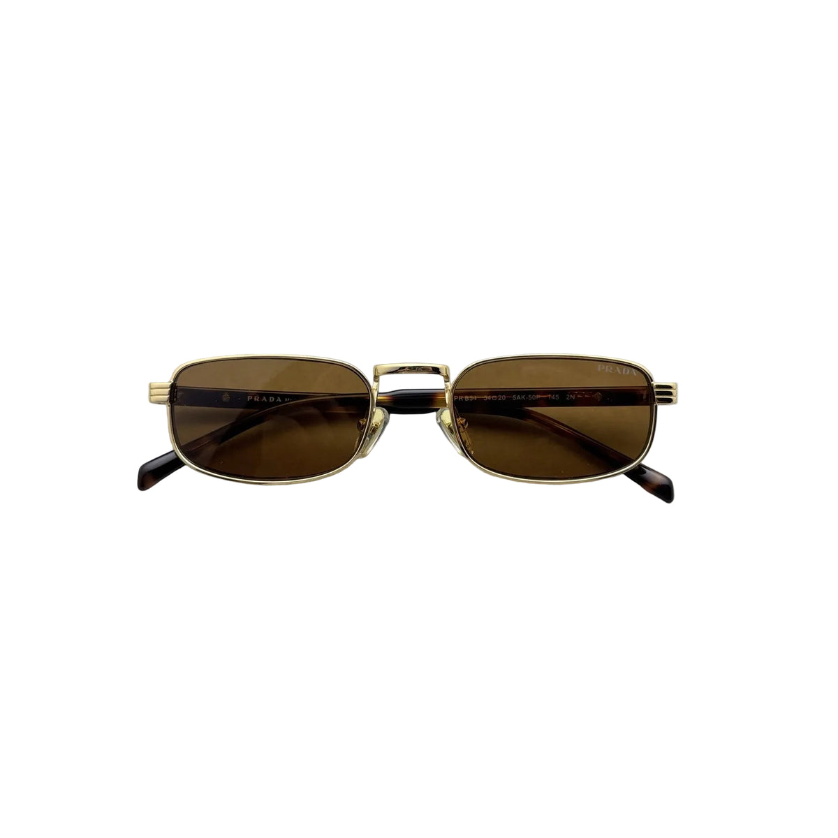 Óculos de Sol Prada SPR B54 - variante dourada com lente marrom