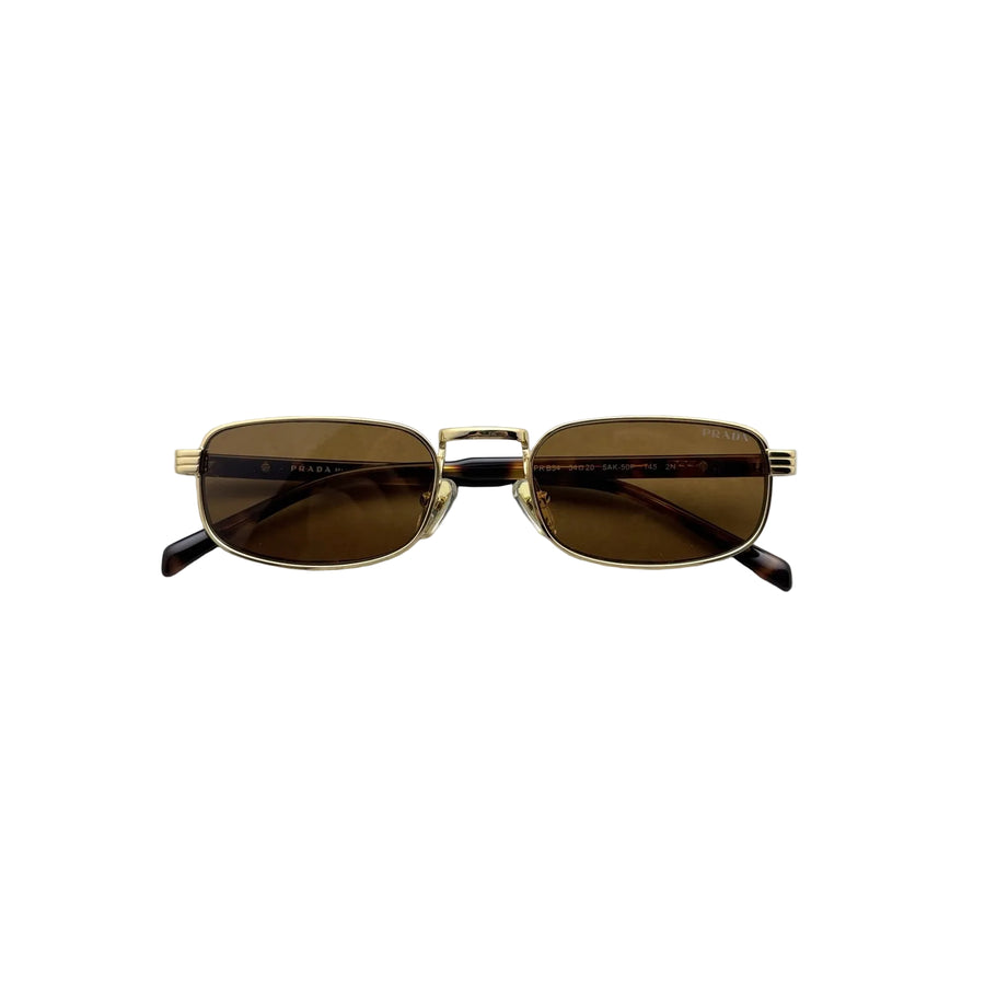 Óculos de Sol Prada SPR B54 - variante dourada com lente marrom