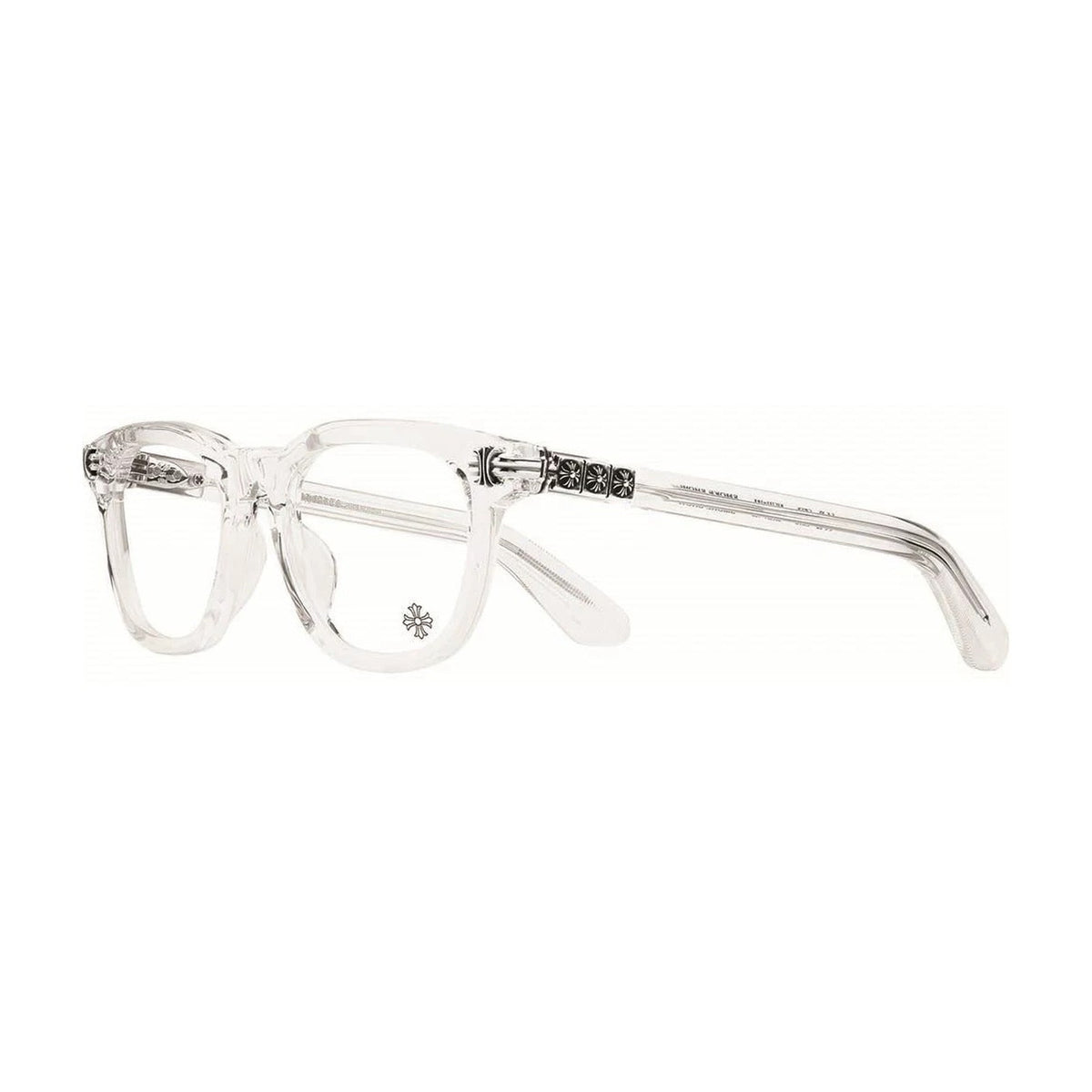 Óculos Chrome Hearts Smoke Show Transparente - vista lateral em fundo branco