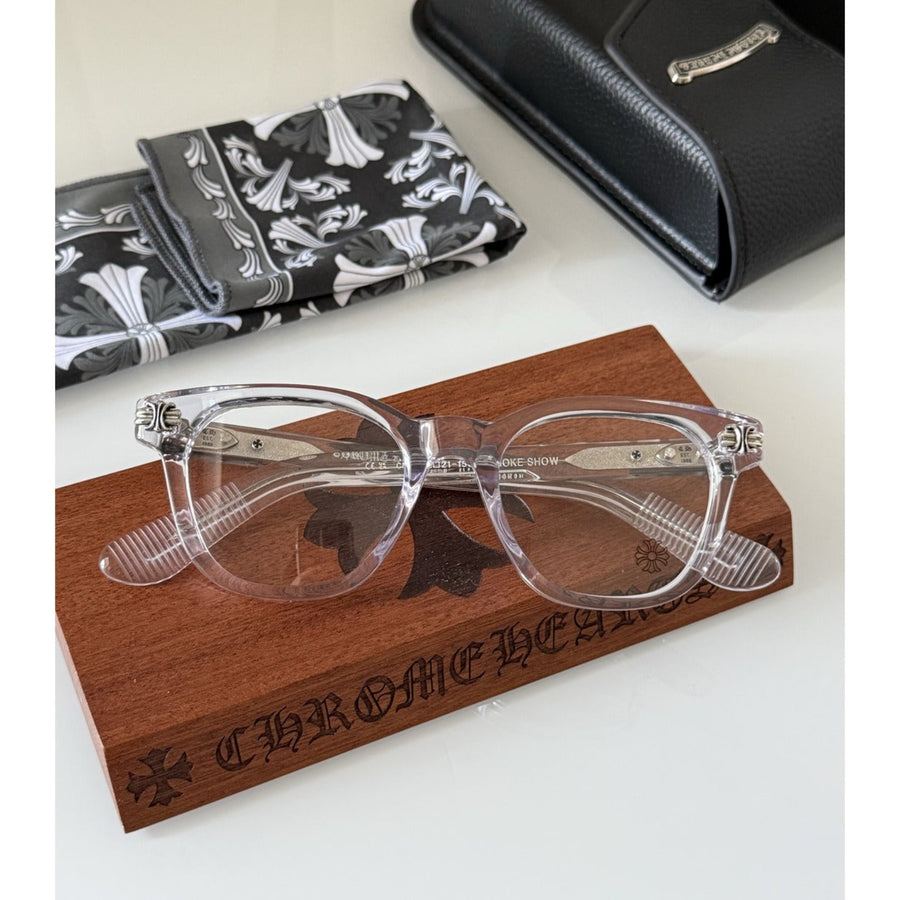 Óculos Chrome Hearts Smoke Show Transparente - vista em três quartos