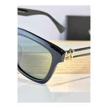 Óculos de Sol Chrome Hearts See You In Tea Azul-Escuro - detalhe frontal e da haste