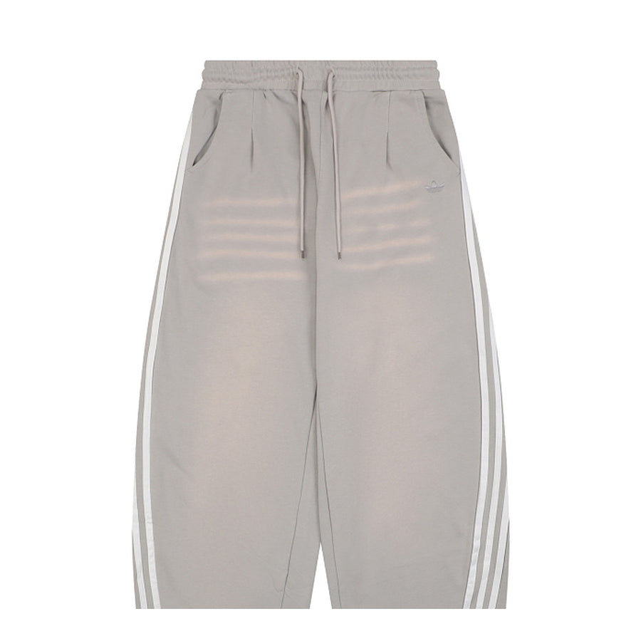 Calça Adidas Originals Trefoil Cinza-Claro - vista frontal aproximada