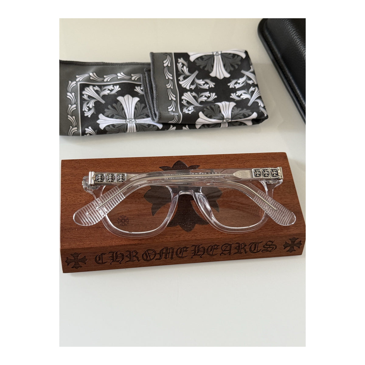 Óculos Chrome Hearts Smoke Show Transparente - vista frontal