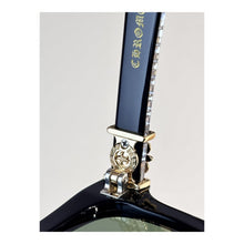 Óculos de Sol Chrome Hearts See You In Tea Azul-Escuro - detalhe da dobradiça e acabamento