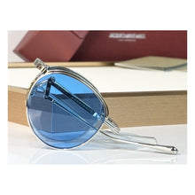 Óculos de Sol Jacques Marie Mage Archibald - Prata / Lente Azul