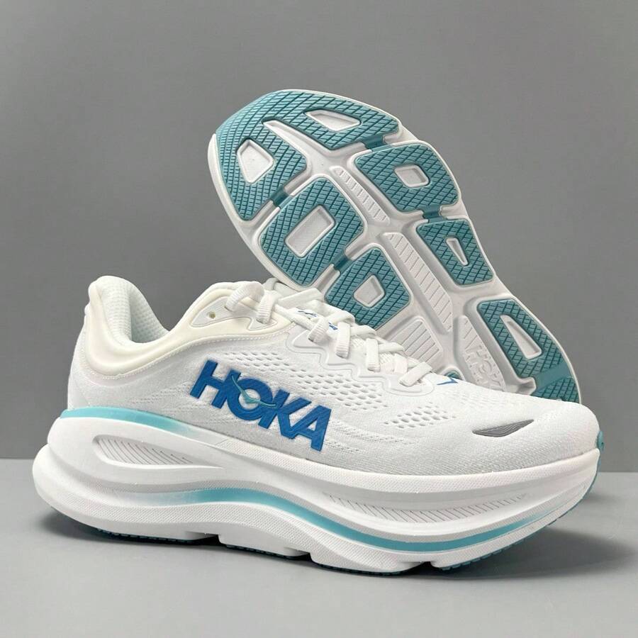 Hoka Bondi 9 Branco Azul - imagem 4