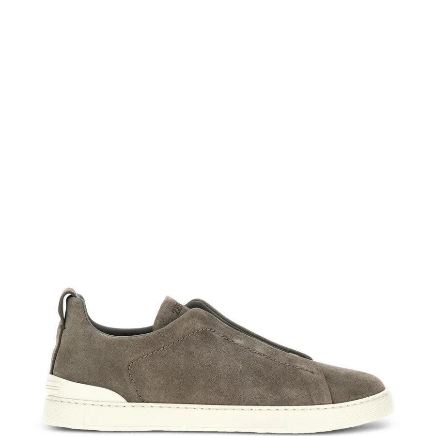 Zegna Tênis Triple Stitch de camurça | Cinza | Image 1