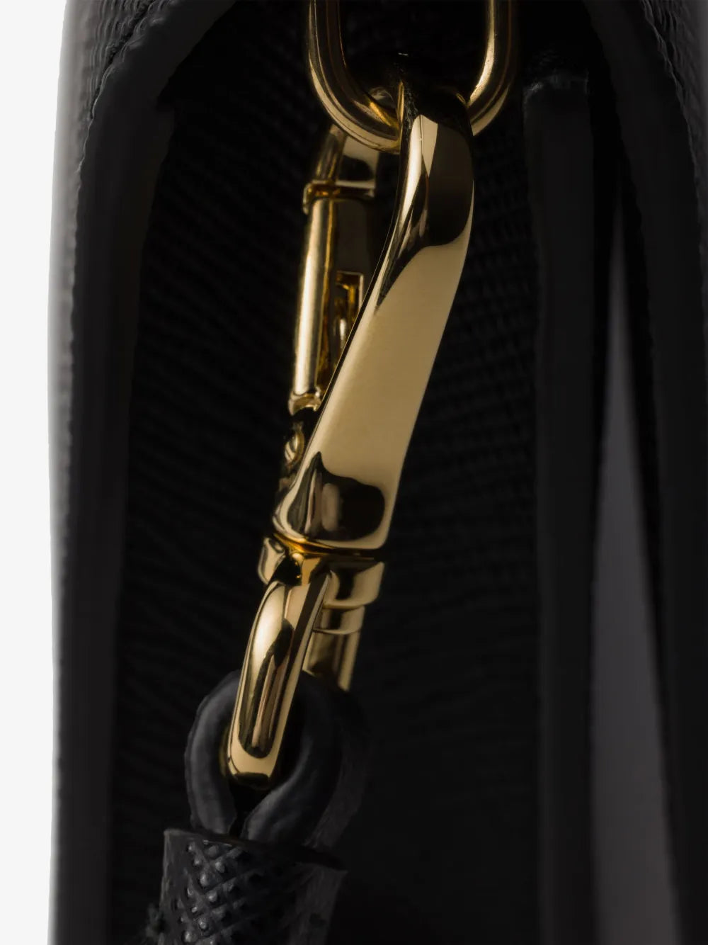 Bolsa Mini Prada de Couro com Logo Preto - imagem 4