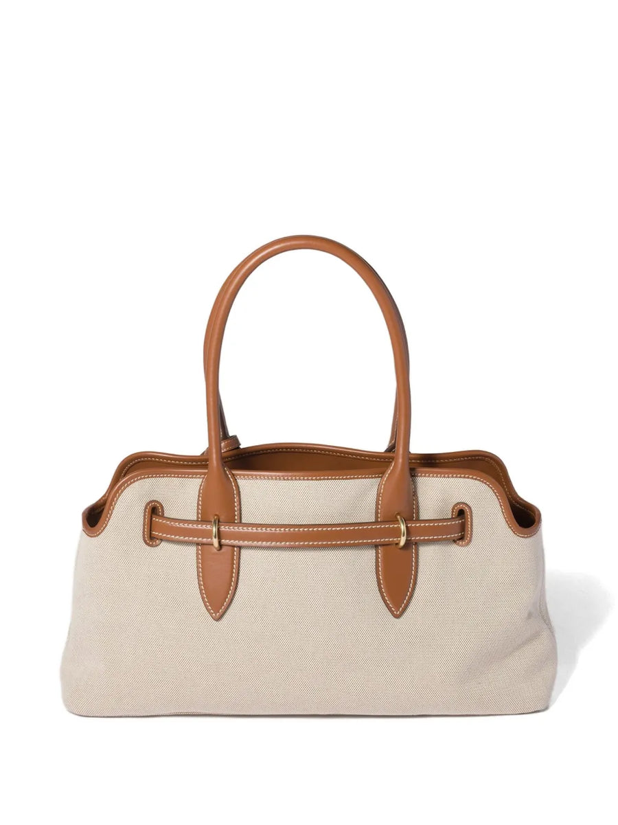 Miu Miu Bolsa Aventure em couro e canvas | Image 2