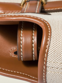 Miu Miu Bolsa Aventure em couro e canvas | Image 5