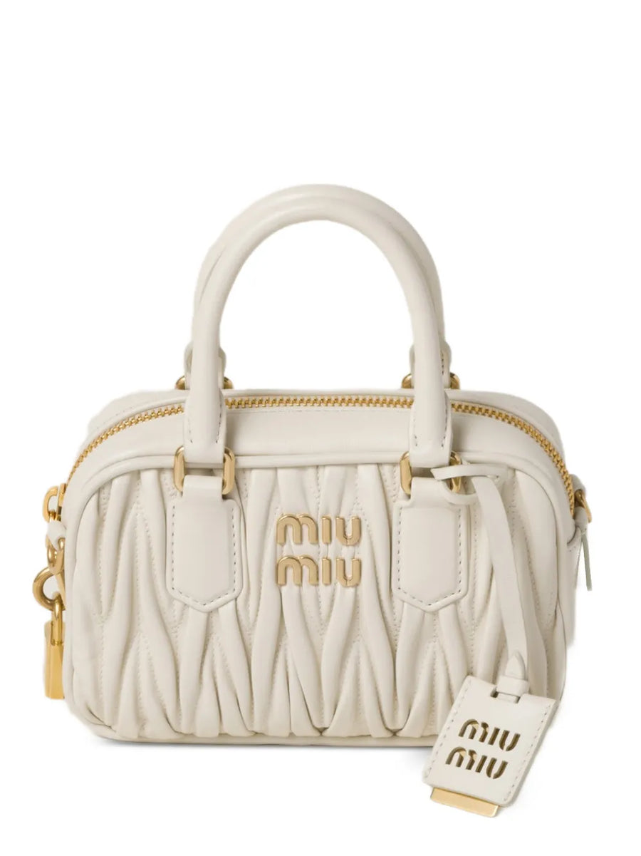 Miu Miu Bolsa Arcadie mini de couro matelassê | Neutro | Image 1