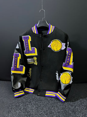 Jaqueta Varsity Los Angeles Lakers – Dupla Face | Oversized Premium