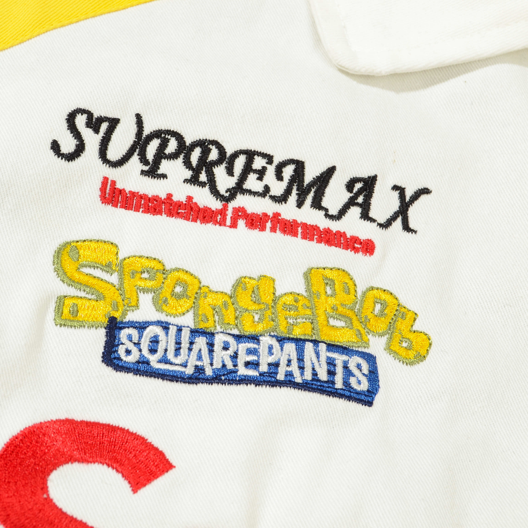 Spongebob Squarepants x Supreme Jaqueta Jeff Hamilton Racing White