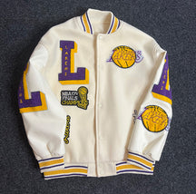 Jaqueta Varsity Los Angeles Lakers – Dupla Face | Oversized Premium