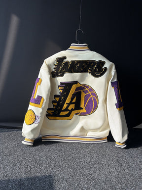 Jaqueta Varsity Los Angeles Lakers – Dupla Face | Oversized Premium