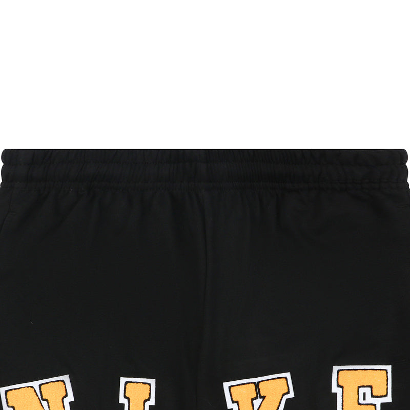 Shorts Nike Bordado Preta/Laranja