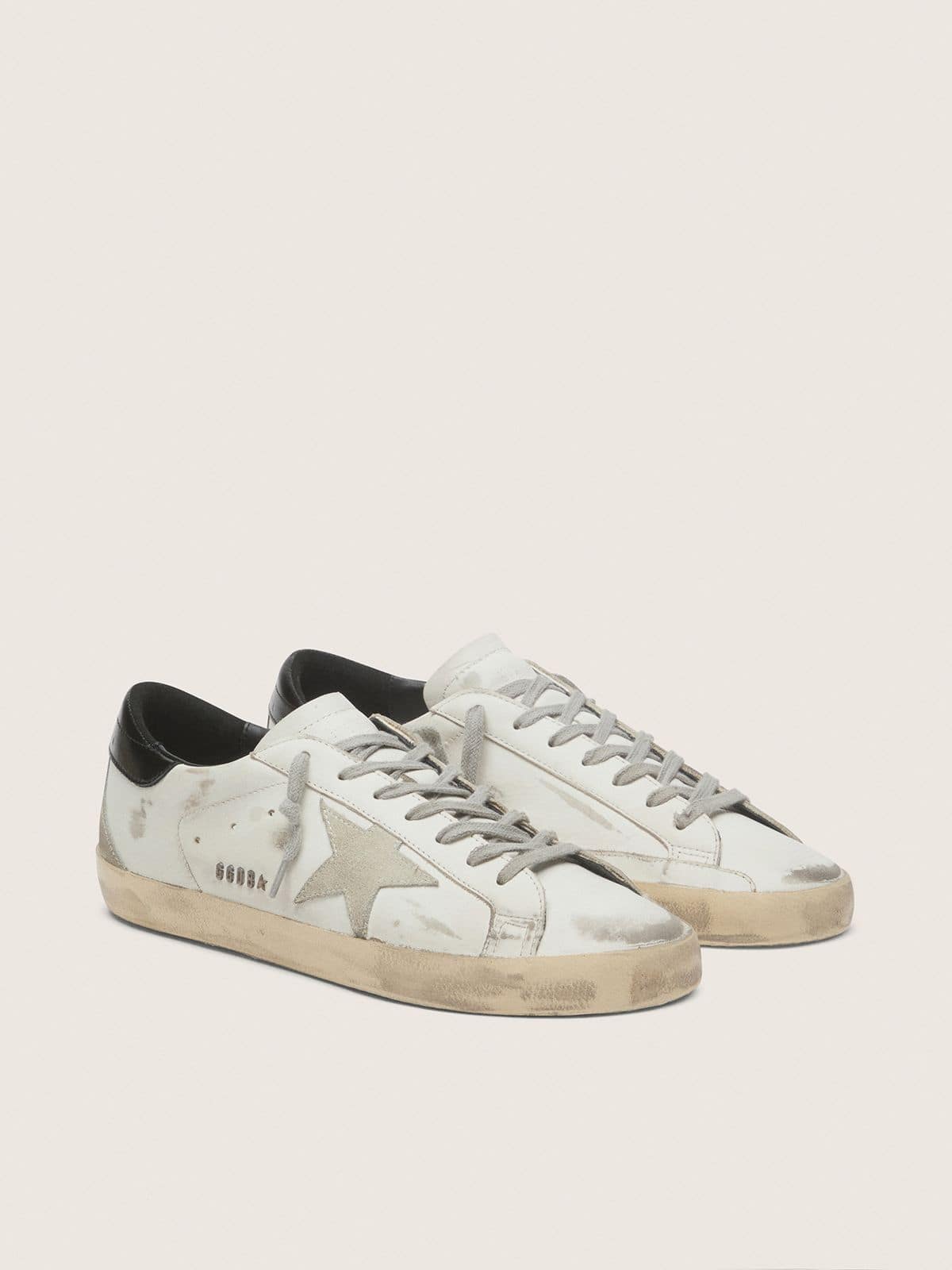 Golden Goose Super-Star White Black - ângulo 2