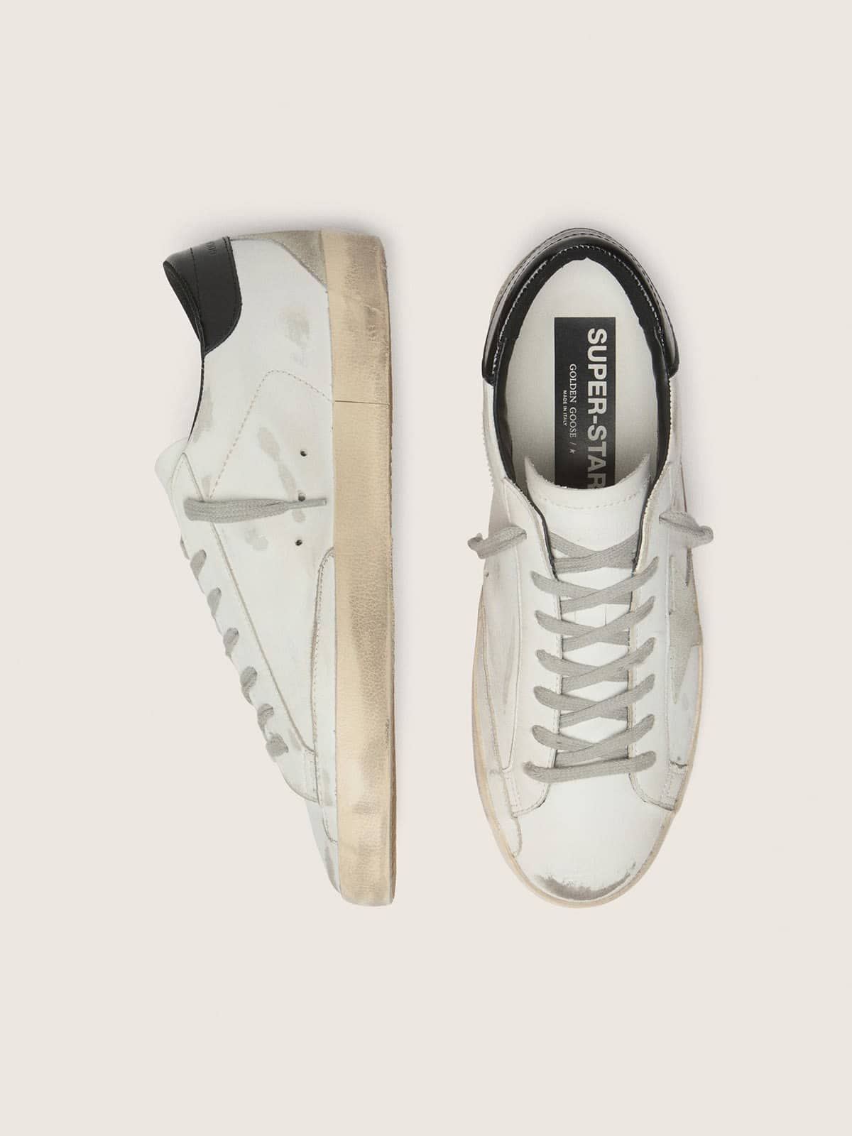 Golden Goose Super-Star White Black - detalhe