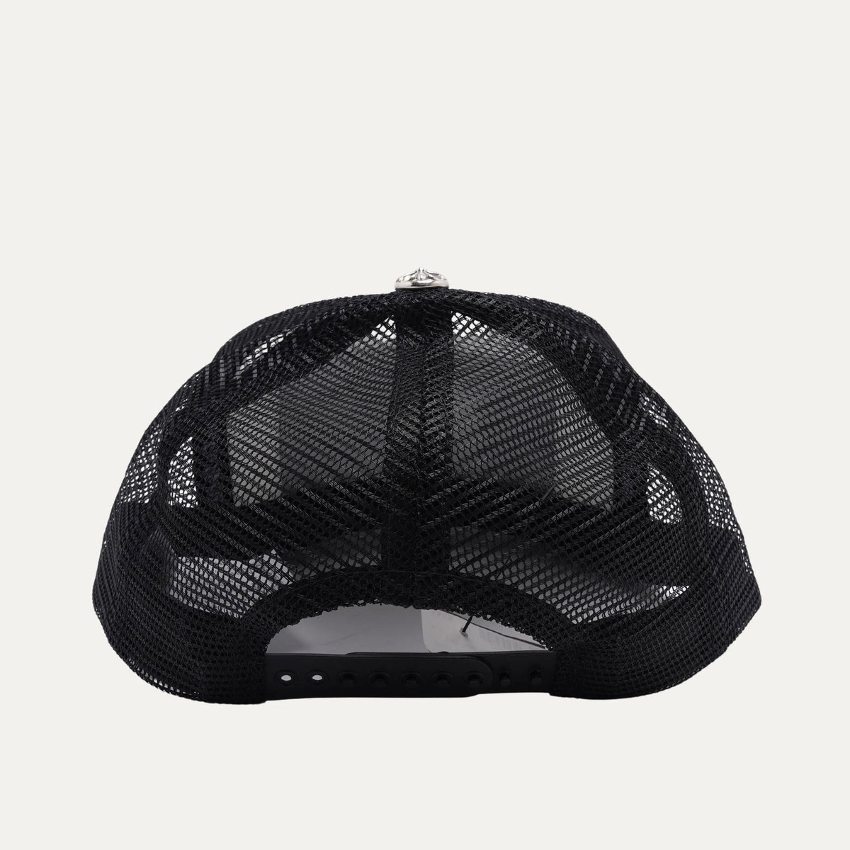 Chrome Hearts CH Hollywood Trucker Black White - segundo ângulo em fundo branco