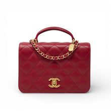 Chanel Red Small Top Handle Flap