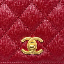 Chanel Red Small Top Handle Flap