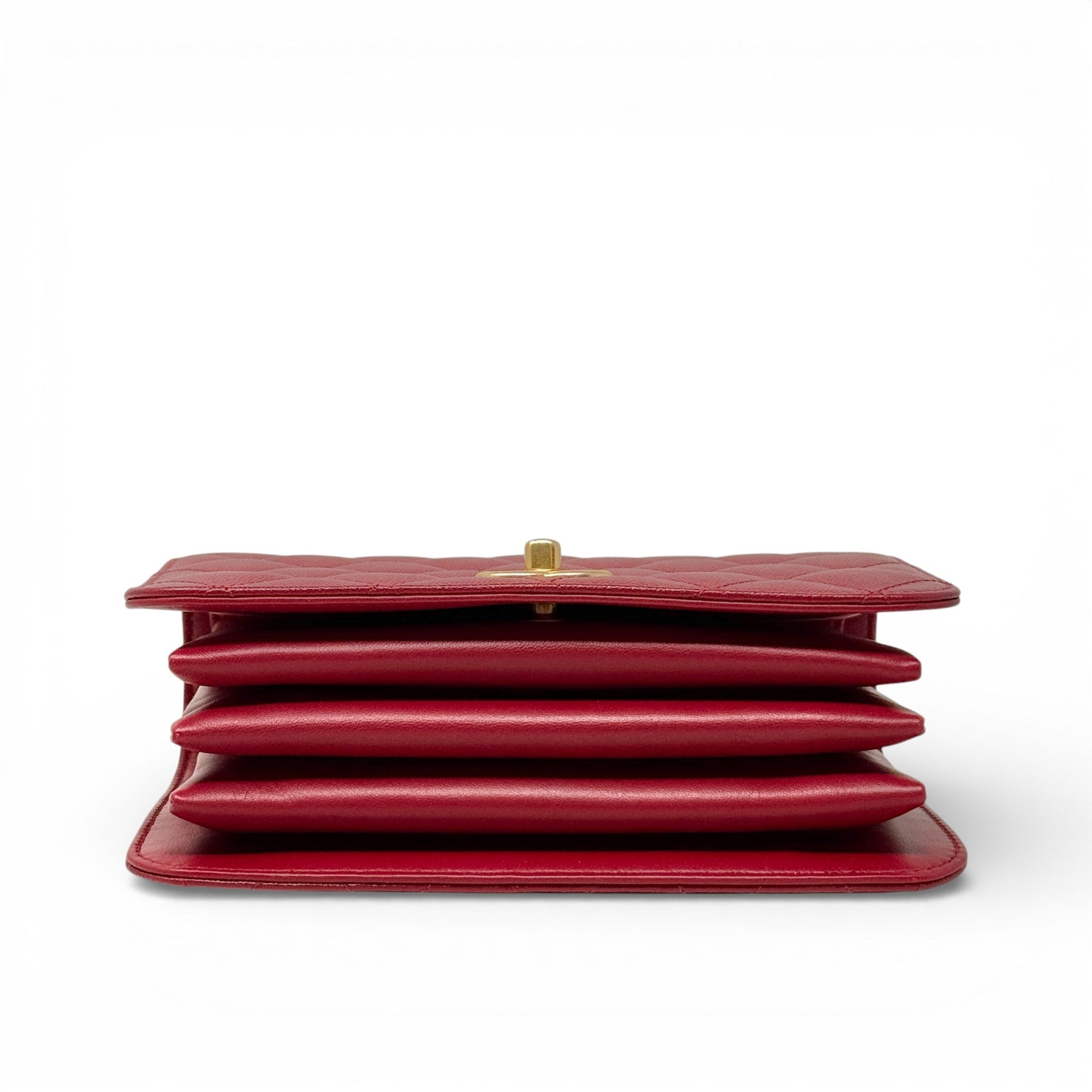 Chanel Red Small Top Handle Flap