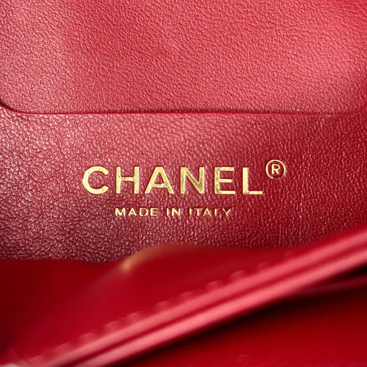 Chanel Red Small Top Handle Flap