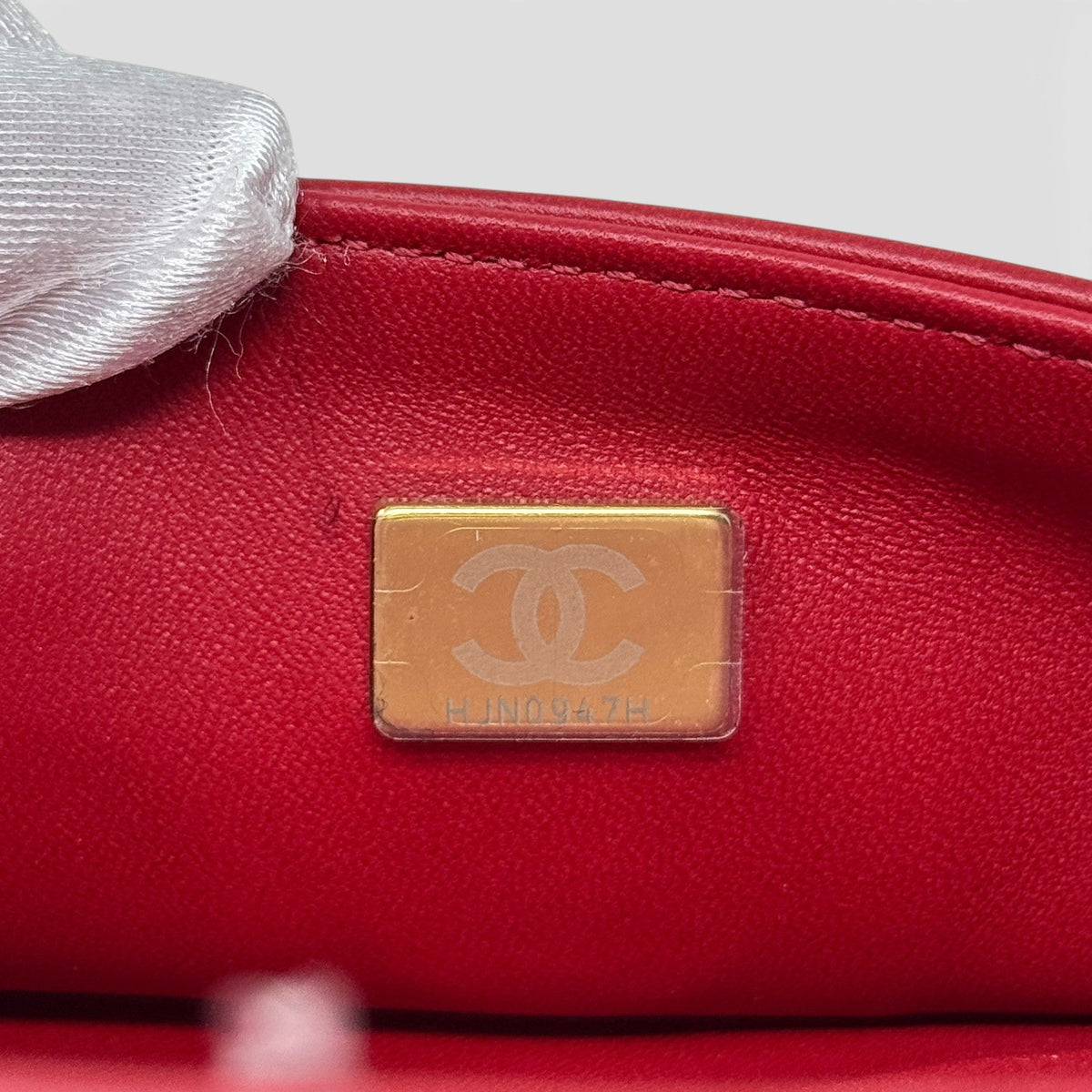 Chanel Red Small Top Handle Flap