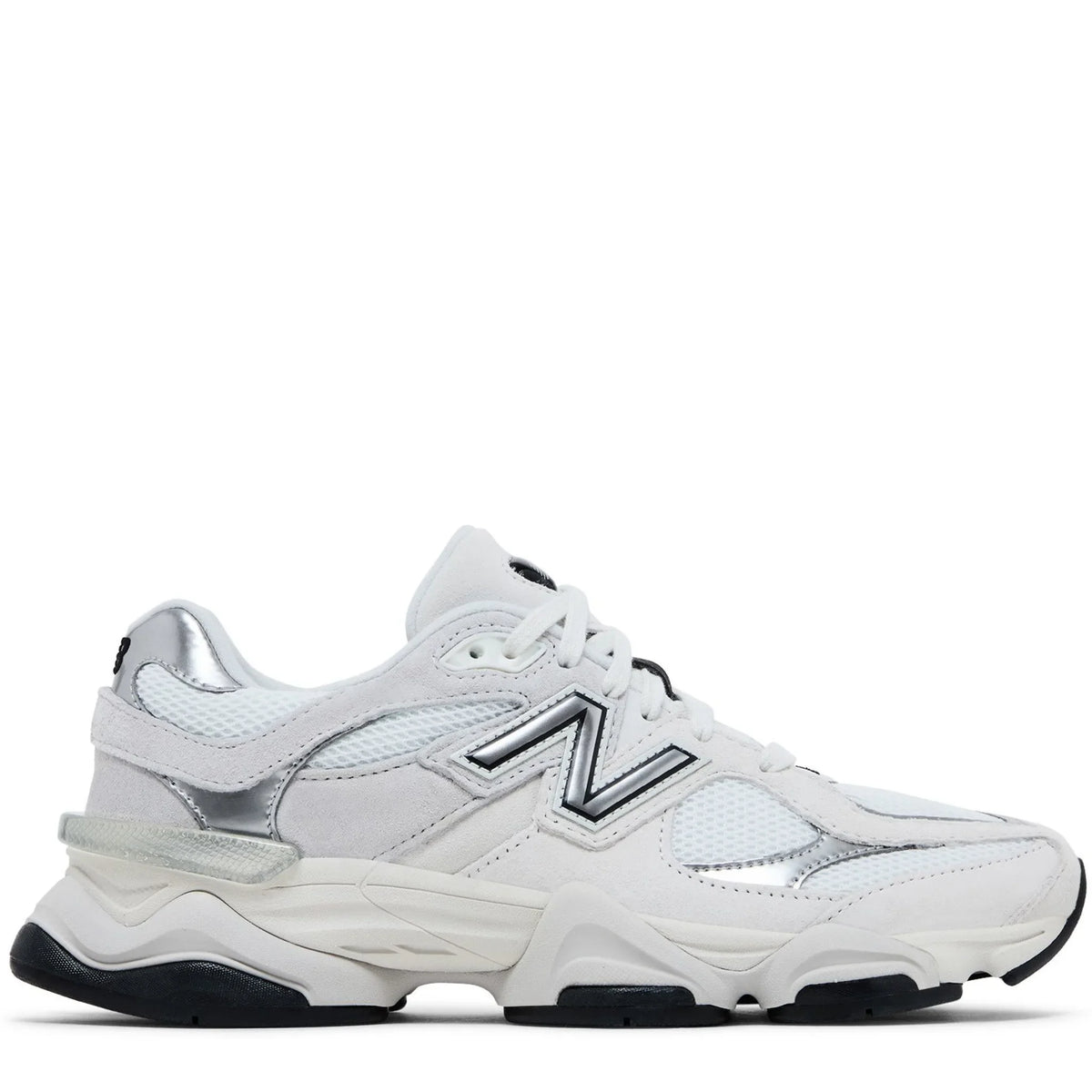 Tênis – New Balance 9060 'White Black Metallic Silver'