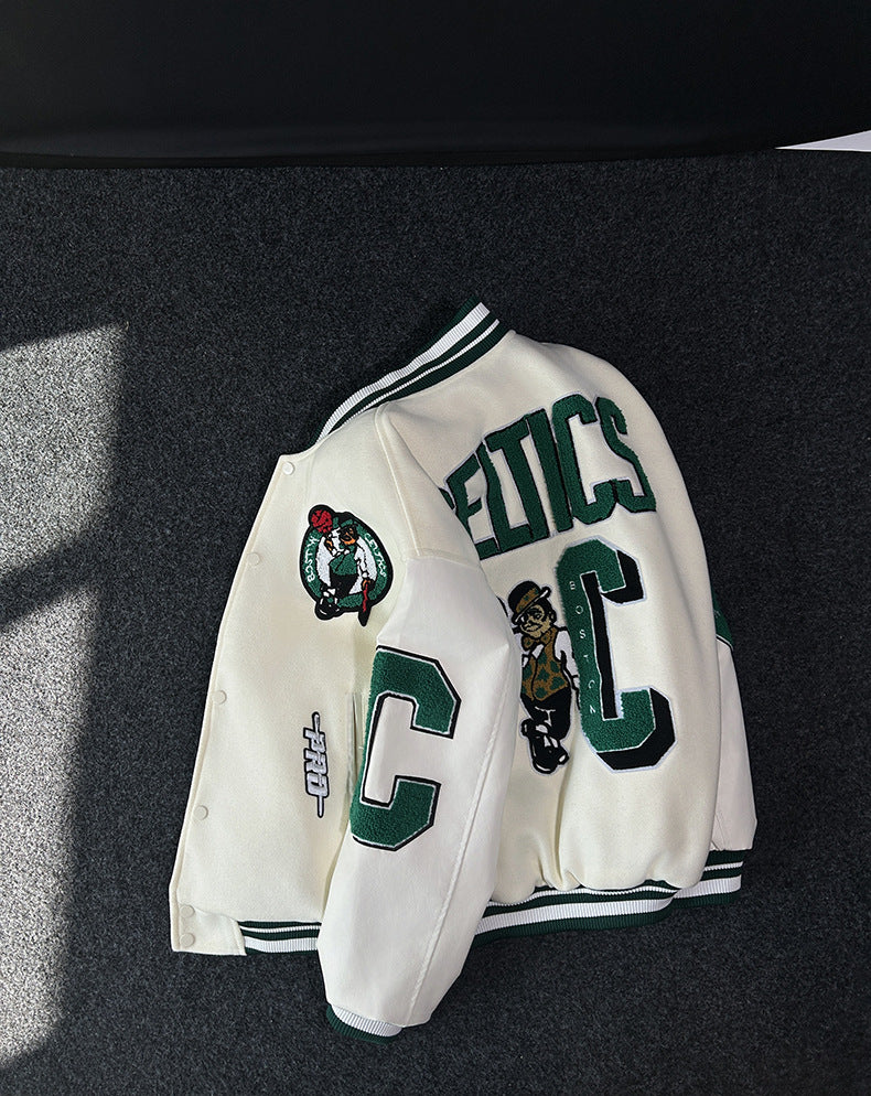Jaqueta College Boston Celtics | Estilo Varsity Oversized