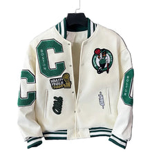 Jaqueta College Boston Celtics | Estilo Varsity Boxy