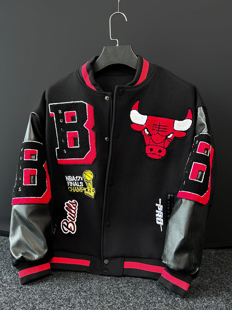 Jaqueta Varsity Chicago Bulls Bordada – Loja Koa