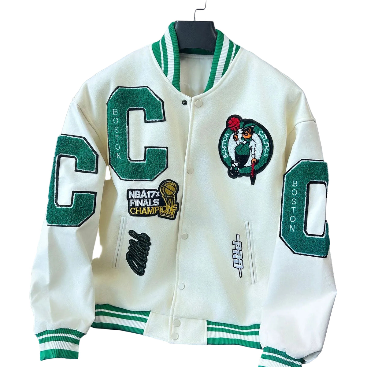 Jaqueta College Boston Celtics | Estilo Varsity Boxy