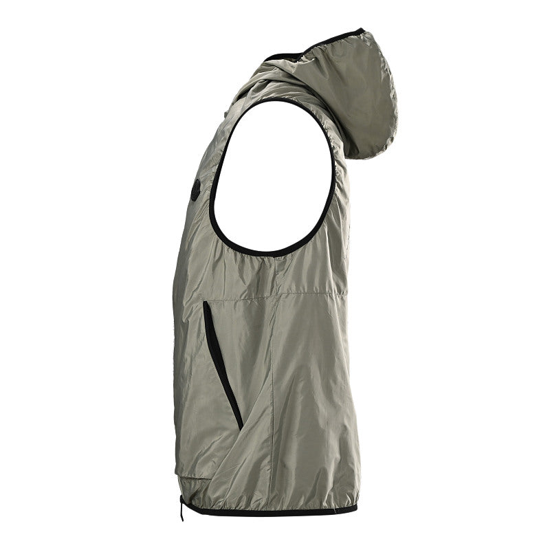 Colete Moncler Reflective Hooded Azul - imagem 2