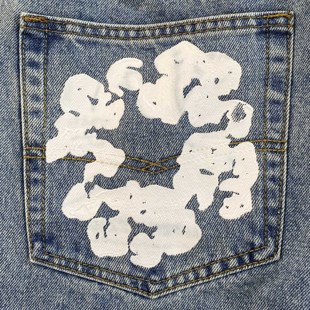 Calça Jeans Denim Tears Cotton Wreath Light Wash Azul - imagem 5