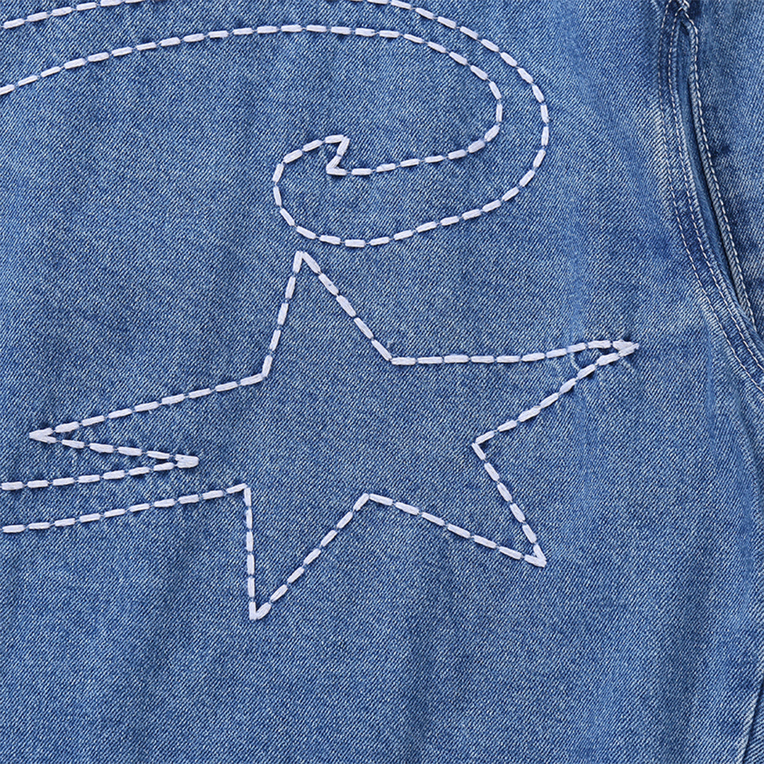 Jaqueta Blue Jeans Corteiz Logo Tee