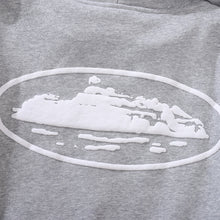 Conjunto Moletom Corteiz Logo Island Tee Cinza
