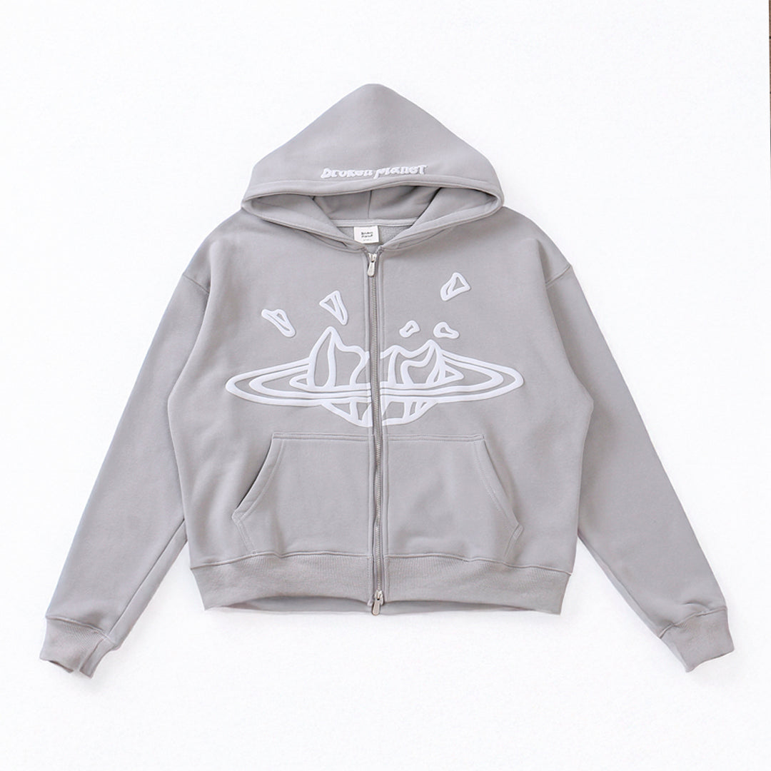 Moletom Broken Planet Zip Up Space (Cinza)