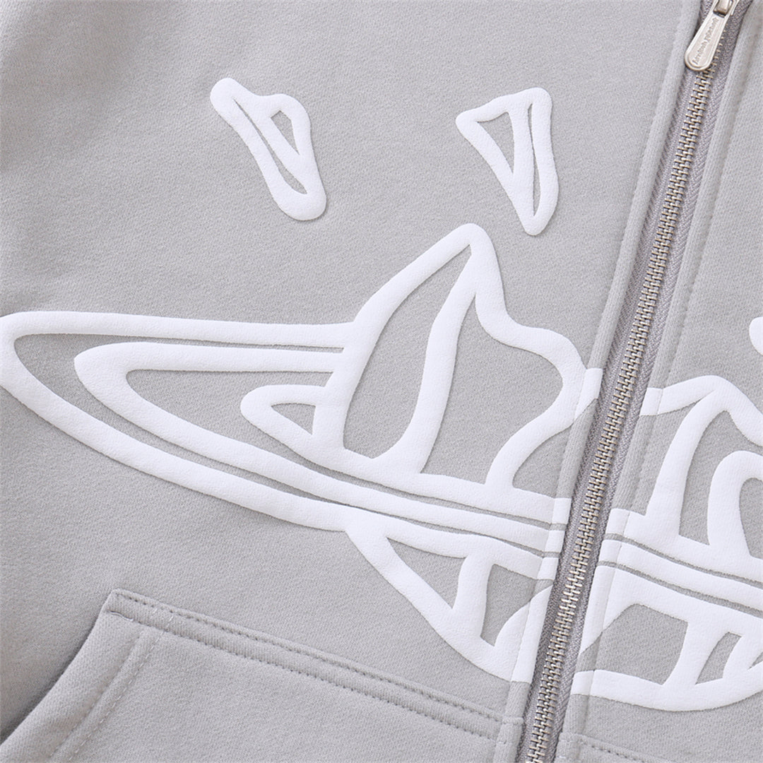 Moletom Broken Planet Zip Up Space (Cinza)