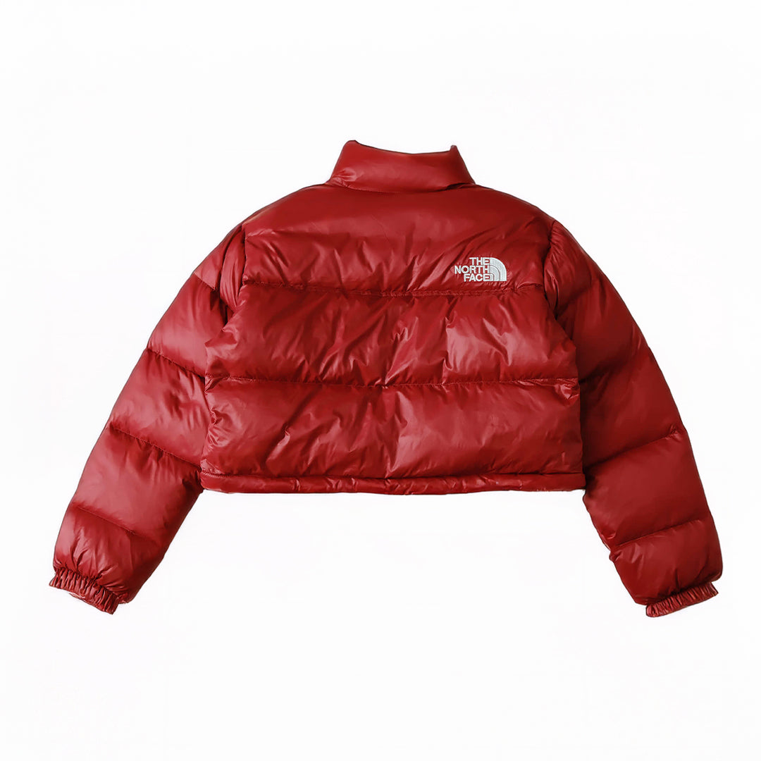 Jaqueta The North Face Nuptse Cropped Feminina Bordô