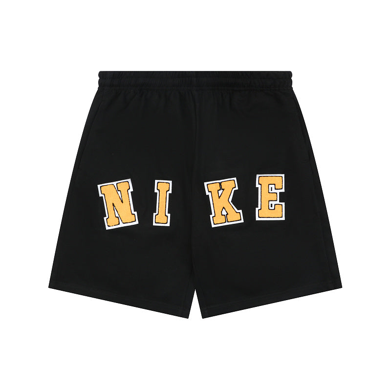 Shorts Nike Bordado Preta/Laranja